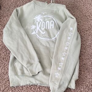 Kona Women's Olive Green Pullover Hoodie